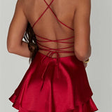 Sleeveless Strap A-Line Party Club Mini Dress