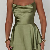 Sleeveless Strap A-Line Party Club Mini Dress