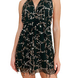 Sequined Tassels Patchwork Beach Sexy Mini Dress