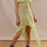 Sexy Lace Sleeveless Strap Mini Dress