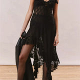 Sexy Lace Sleeveless Strap Mini Dress