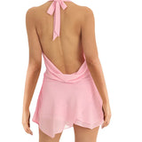 Elegant Evening Slim Fit Low Cut Short Mini Dress