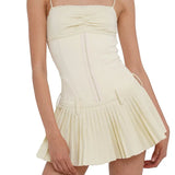 Sleeveless Tie-up Strap Mini Dress