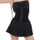 Sleeveless Tie-up Strap Mini Dress
