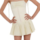 Sleeveless Tie-up Strap Mini Dress