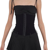 Sleeveless Tie-up Strap Mini Dress