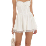 High Waist Slim A-Line Mini Dress