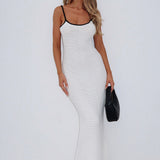 Came A Long Way Crochet Maxi Dress White