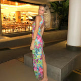 New Chic Sensational Vibrant Sexy Nightclub-ready Flirty Maxi Dress