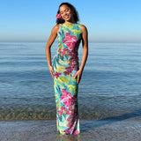 New Chic Sensational Vibrant Sexy Nightclub-ready Flirty Maxi Dress