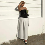 Patchwork Colorful Summer-ready Chic Casual Backless Sensational Maxi Dress