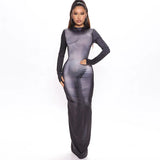 Party Club Bodycon Streetwear Fall Long Sleeve Dress Women Summer Clothes Maxi Dress