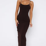 Trusting You Maxi Dress Dark Chocolate