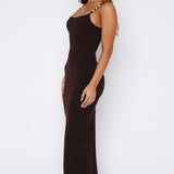 Trusting You Maxi Dress Dark Chocolate