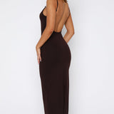 Trusting You Maxi Dress Dark Chocolate