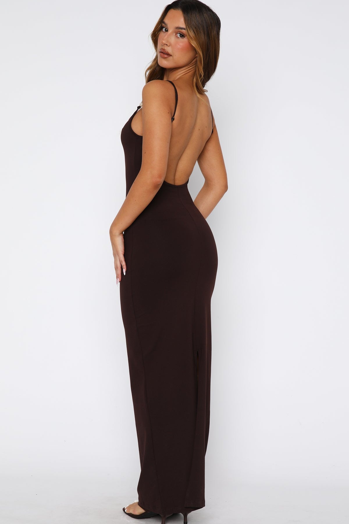 Trusting You Maxi Dress Dark Chocolate