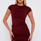 Touch The Stars Mini Dress Burgundy