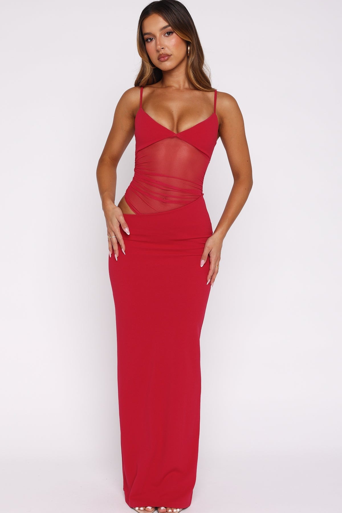 Call Me Up Maxi Dress Berry