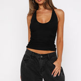 Topic Of Conversation Halter Top Black