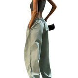 Vintage Baggy Streetwear Pockets Wide Leg High Waist Straight Denim Trouser