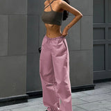 Vintage Baggy Streetwear Pockets Wide Leg High Waist Straight Denim Trouser