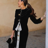 Single Breasted Midi Skirt Office Two Piece Set