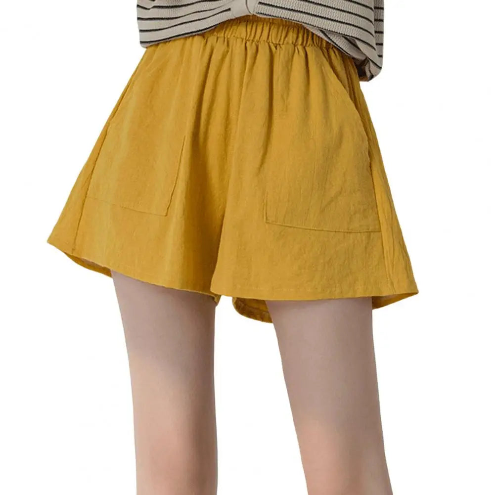 Linen Women Gym Workout Cotton Pants High Waisted Ladies Femme Sport Femme Streetwear Short