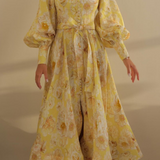 Cécilie Balloon Sleeve Floral Maxi Dress