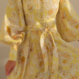 Cécilie Balloon Sleeve Floral Maxi Dress