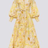 Cécilie Balloon Sleeve Floral Maxi Dress