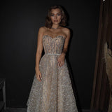 Slim Off Shoulder Sexy Party Tube Top Sequins Celebrity Dresses