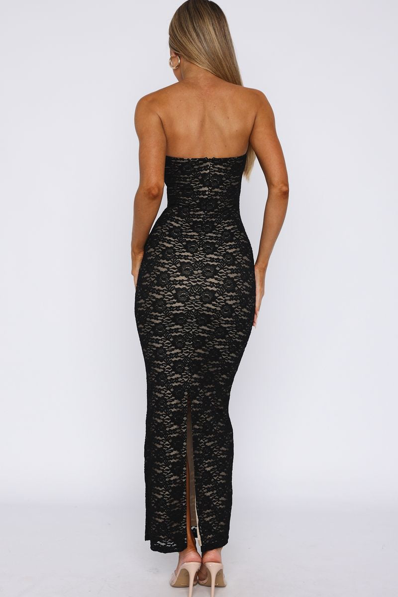 Mad Love Strapless Maxi Dress Black