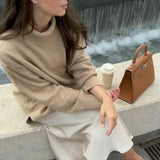 Classic Solid Turtleneck Knitted Warm Women's Autumn Long Sleeve Sweater