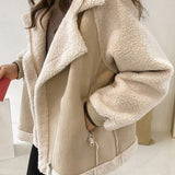 Harajuku Faux Leather Fur Patchwork Coat
