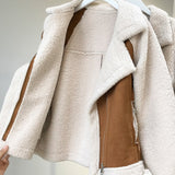 Harajuku Faux Leather Fur Patchwork Coat