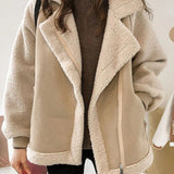 Harajuku Faux Leather Fur Patchwork Coat
