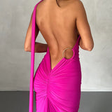 Felina - One Shoulder Cut-Out Maxi Dress