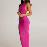 Felina - One Shoulder Cut-Out Maxi Dress