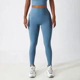 Breathable Pocket High Waist Elasticity Fitness Running Hip Lift Pants Sports Leggings