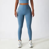 Breathable Pocket High Waist Elasticity Fitness Running Hip Lift Pants Sports Leggings