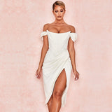 Off Shoulder Gown Elegant Backless Sexy Dress