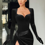 Elegant Gown Long Dress Evening Club Outfit