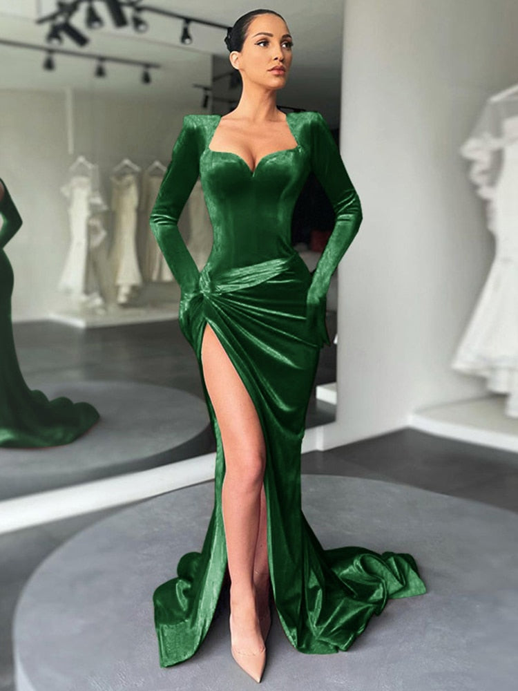 Elegant Gown Long Dress Evening Club Outfit