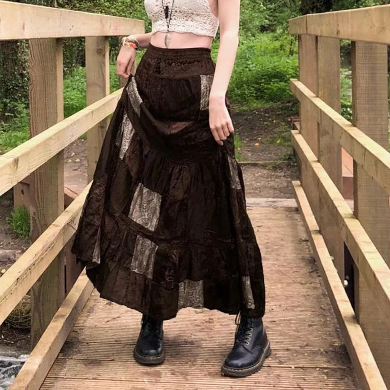 Party Boho Grunge Fairycore Retro Kawaii Skirt