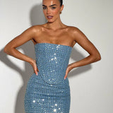 Merida - Sequins Shimmer Skirt Two-Piece Set