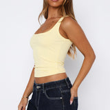 Filled With Life Ribbed Tank Lemon