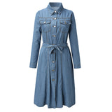 On Offer Liquidation 2025 Fashion Summer Sleeve Slim Denim Retro American Casual Ropa De Mujer Midi Dress