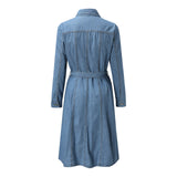 On Offer Liquidation 2025 Fashion Summer Sleeve Slim Denim Retro American Casual Ropa De Mujer Midi Dress