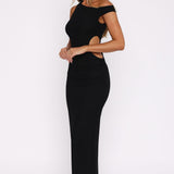 Living For The Weekend Mesh Maxi Dress Black
