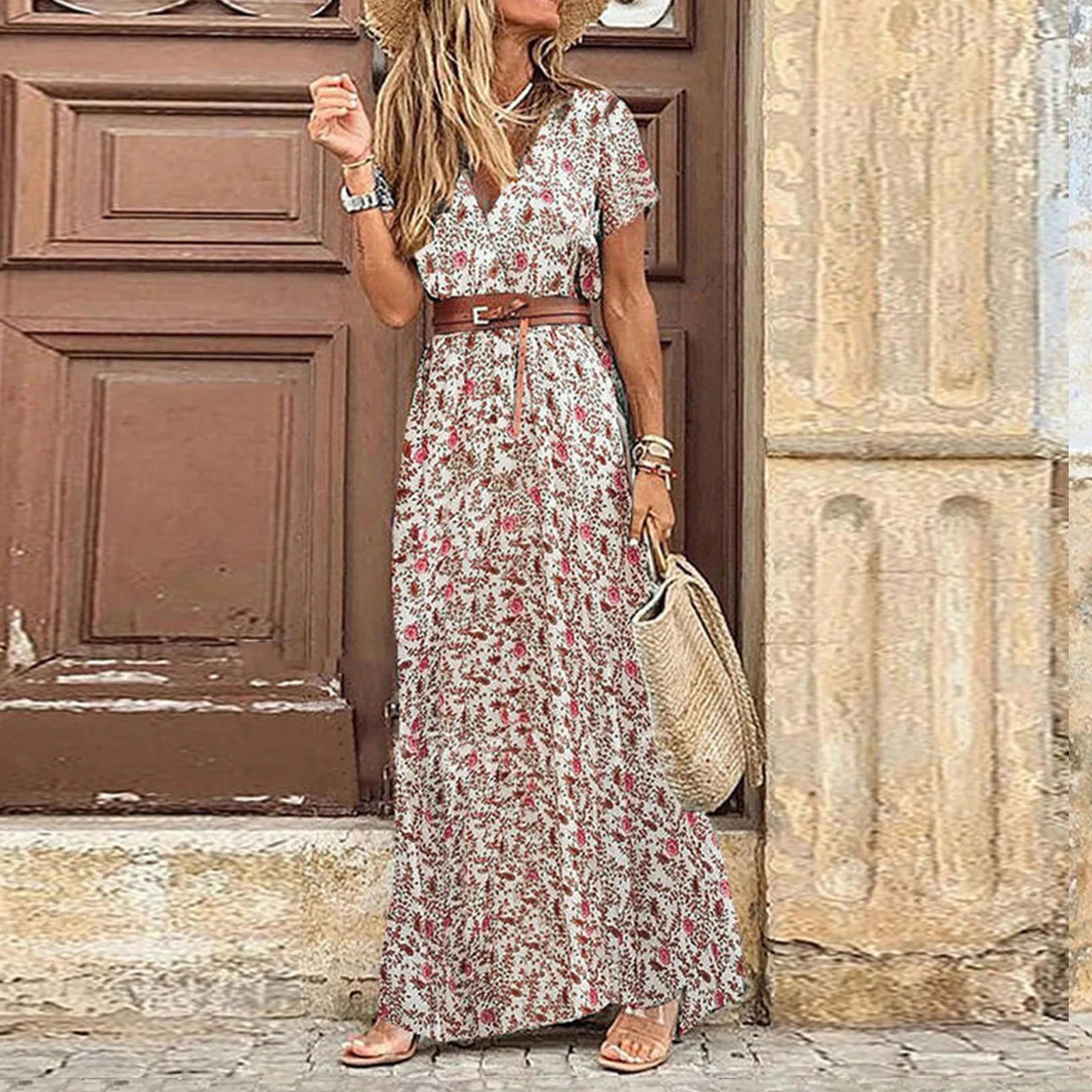 Party Daily Slim Sleeveless Cold Shoulder Solid Print Big Hem Casual Women's Boho Dress